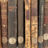 Books from the Congregational Library unpacked and on the shelves